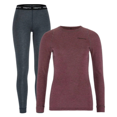 Dámský funkční set Craft CORE Wool Merino červená