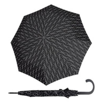 Doppler Fiber Flex AC Black&White Rings - dámský holový vystřelovací deštník