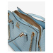 Světle modrá dámská kabelka s krokodýlím vzorem Guess Nell Croc Girlfriend Satchel