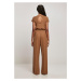 Dámský overal // Urban Classics / Ladies Rib Wid Leg Jumpsuit darktaupe