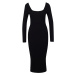 Černé dámské svetrové šaty ORSAY