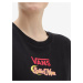 Černé dámské tričko s potiskem na zádech Vans x Sailor Moon