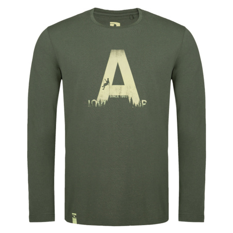 Loap Aldoss Pánské triko s dlouhým rukávem CLM2257 Zelená