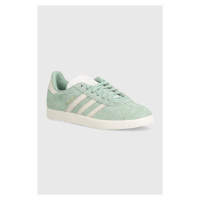 Kožené sneakers boty adidas Originals Gazelle zelená barva, IG4393