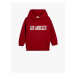 Koton Hooded Sweatshirt Los Angeles Printed Raised