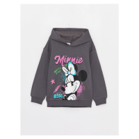 LC Waikiki Minnie Mouse Printed Long Sleeve Girls' Hoodie