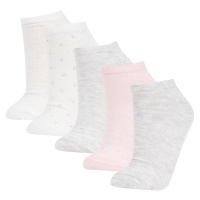 DEFACTO Women's 5-Piece Cotton Booties Socks