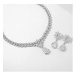Éternelle Luxusní souprava šperků Swarovski Elements Desireé SET2058-QT-G20A Bílá/čirá 43 cm