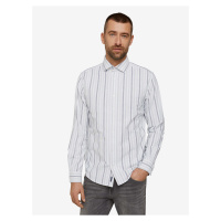 Světle šedá pánská pruhovaná košile Tom Tailor - Pánské