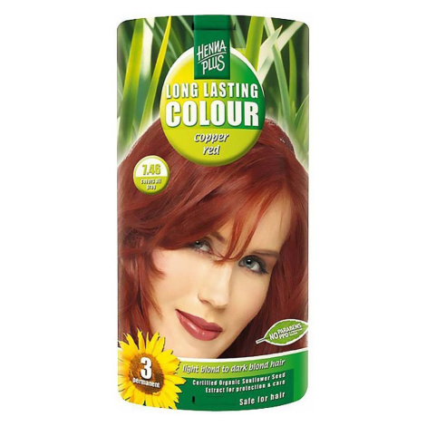 HENNA PLUS Přírodní barva na vlasy 7.46 Měděně červená 100 ml HennaPlus