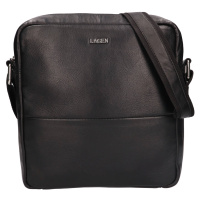 Pánská kožená taška přes rameno Lagen Bens - černá