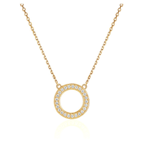 OLIVIE Stříbrný náhrdelník KRUH GOLD 8061