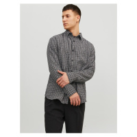 Černá pánská kostkovaná košile Jack & Jones Gracia - Pánské