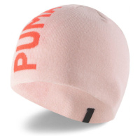 Puma ESSENTIALS CLASSIC CUFFLESSENTIALS BEANIE Dětská pletená čepice, růžová, velikost