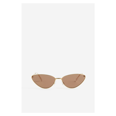 H & M - Sluneční brýle ve tvaru kočičích očí - zlatá H&M