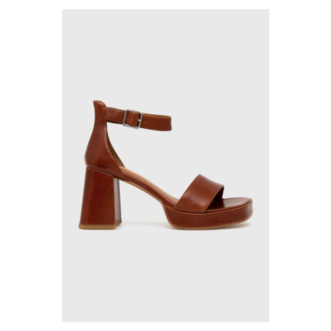 Kožené sandály Vagabond Shoemakers FIONA hnědá barva, 5515.001.10
