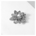 Éternelle Brož s perlou a zirkony Lotus White - lotosový květ B8031-X1407 Stříbrná