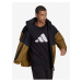 Hnědo-černá pánská lehká bunda s kapucí adidas Performance Urban Rain.rdy