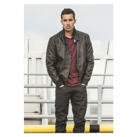 Urban Classics Leather Imitation Jacket black