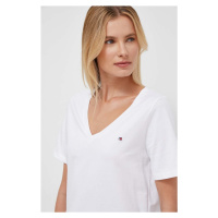Bavlněné tričko Tommy Hilfiger bílá barva, WW0WW39781
