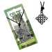 Šňůrkový náhrdelník s přívěskem - lesklý čtvercový keltský uzel