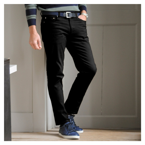 Blancheporte Rovné tvilové kalhoty s 5 kapsami, bavlna černá