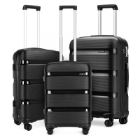 Kono Sada 3 cestovních kufrů na kolečkách Classic Collection - černá - 44/77/111