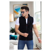 42181 Dewberry Fleece Mens Vest-BLACK