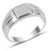OLIVIE Pánský stříbrný prsten HUGO 3726