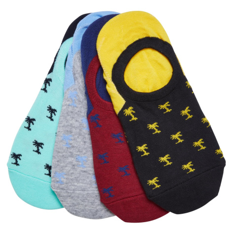 Ponožky Reccyled Yarn Invisbile Palmtree Socks 4-balení vícebarevné Urban Classics