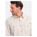 Pánská bavlněná košile REGULAR FIT s kapsami na knoflík - V1 - ESPIR