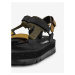 Černé dámské kožené sandály na platformě Camper