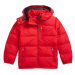 Dětská péřová bunda Polo Ralph Lauren červená barva