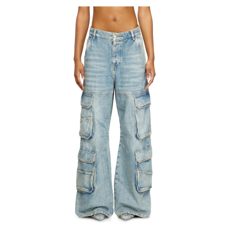 Džíny diesel d-sire-cargo-d trousers blue