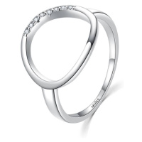 MOISS Elegantní stříbrný prsten se zirkony R0001901