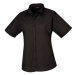 Premier Workwear Dámská košile s krátkým rukávem PR302 Black