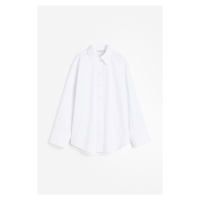 H & M - Košile ze směsi hedvábí - bílá