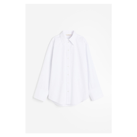 H & M - Košile ze směsi hedvábí - bílá H&M