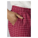 Fuchsiové pyžamové kalhoty Mix&Match Tapered Trouser Flannel