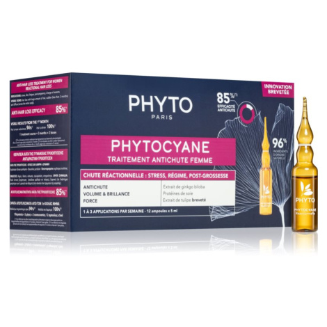 Phyto Phytocyane Women Treatment péče pro podporu růstu a proti vypadávání vlasů 12x5 ml