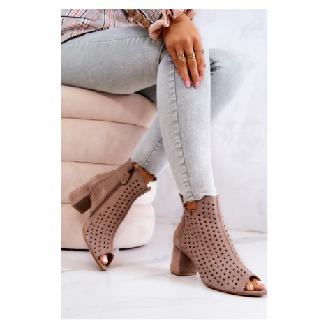 Kožené prolamované boty Maciejka 05420-10