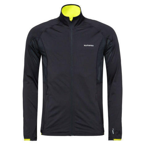 Pánská běžecká mikina Klimatex Rhoden černá/žlutozelená