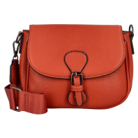 Trendy dámská koženková crossbody kabelka Bindi, oranžová