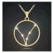 Stříbrný pozlacený náhrdelník znamení ryby Minet Stars JMAS9503GN45