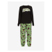 Černo-zelené dámské pyžamo Styx Zombie
