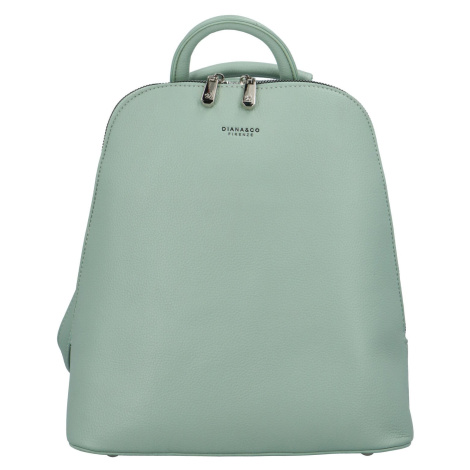 Minimalistická koženková kabelka/batoh Larissa, světle zelená Diana & Co