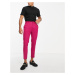 ASOS DESIGN high waist slim crepe smart trousers in fuchsia-Pink