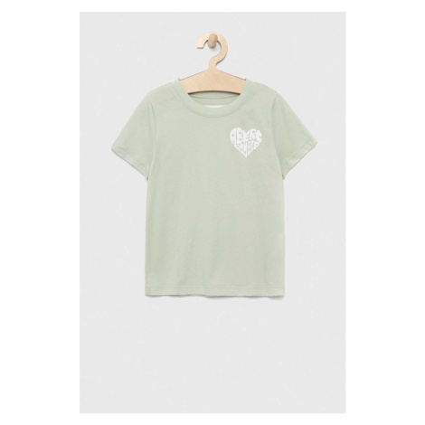 Dětské tričko Abercrombie & Fitch zelená barva