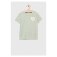 Dětské tričko Abercrombie & Fitch zelená barva