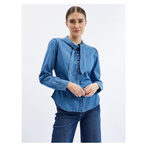 Orsay Modrá dámská džínová košile s ozdobným detailem - Dámské